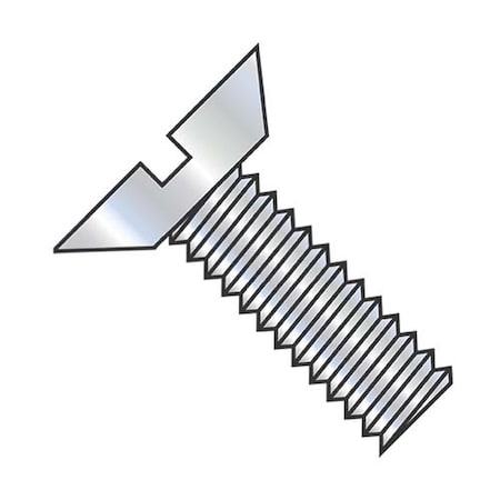 Usa Industrials 1/4"-20 x 5/16 in Slotted Flat Machine Screw, Zinc Plated Steel BULK-SCRW-7639